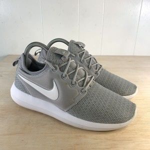 Nike Roshe Two Wolf Gray Slipon Lace Up Sneakers Shoes 844931-001 Women's Size 7